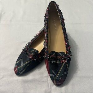 Talbots Francesca Plaid Fringe Driving Loafers 7